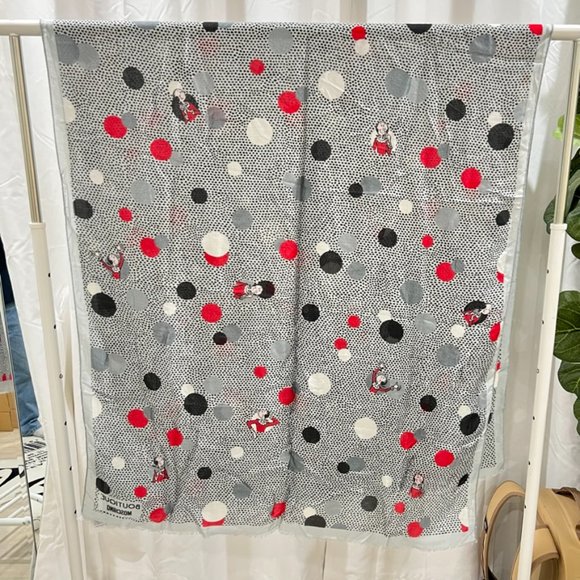 Moschino Boutique Popeye and Olive Polkadot Modal Cashmere Blend Soft Scarf - Picture 7 of 8